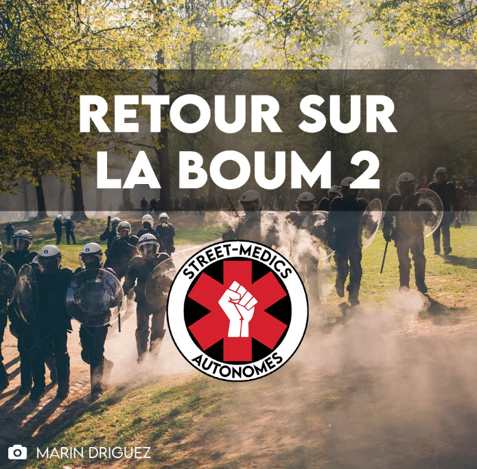 Les « Street-Medics » sont des « secouristes de rue » bénévoles, formés à donner les premiers soins à toute personne blessée au cours d’une manifestation. Le récit que nous publions, relatif à la BOUM2 du 1er mai au Bois de la Cambre, a été diffusé sur le site du collectif « Street-Medics Autonomes » et sur les réseaux sociaux.