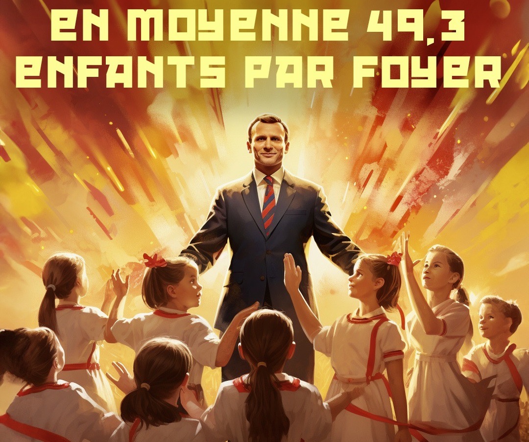 Macron ne pense pas, il penche (à droite). Toujours plus à droite. Quelle cohérence, dans ce galimatias couillu qui prétendait émanciper les femmes – et qui finit par les consigner à côté des couveuses ? (illustration URBANIA.FR)